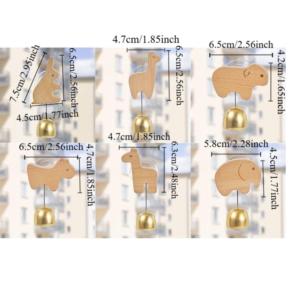 Brass Collision Bell Wooden Door Bell Delightful Sound Decorative Shopkeepers Windbell Easy Installation Suction Cup