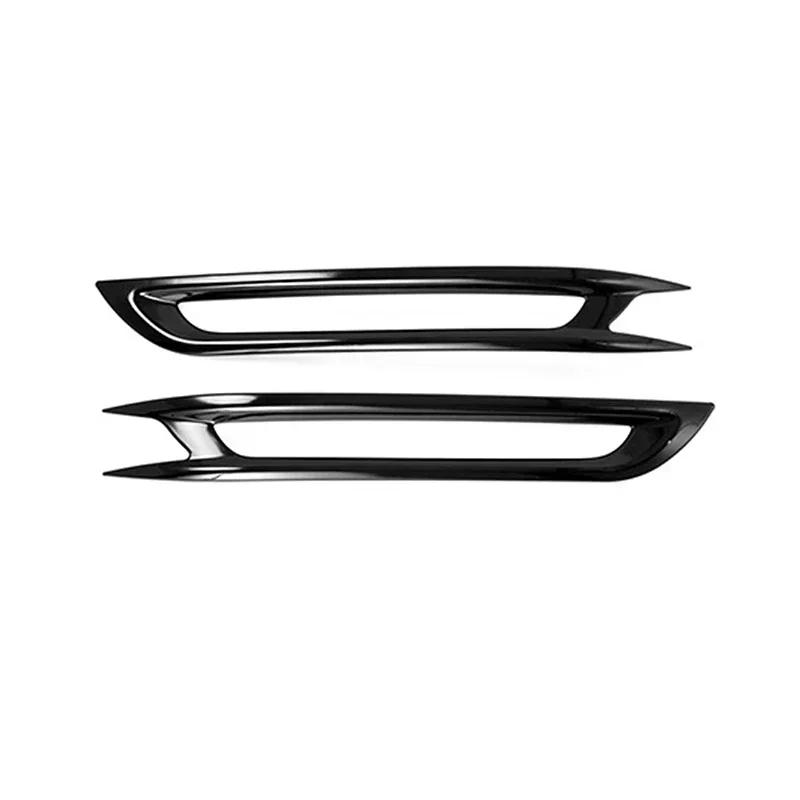 ABS Carbon Fiber Black Rear Tail Fog Light Lamp Panel Frame Decor Cover Trim For Honda Civic 11th Gen 2022-2024 Rear Fog Light Lamp Cover Trim