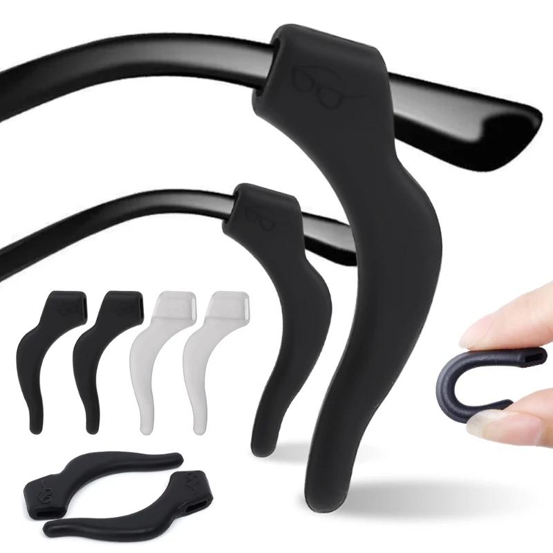2-60pairs Silicone Anti-slip Ear Hooks Women Men Antiskid Glasses Leg Ear Sleeve Clear Anti-fall Eyewear Holder Accessories