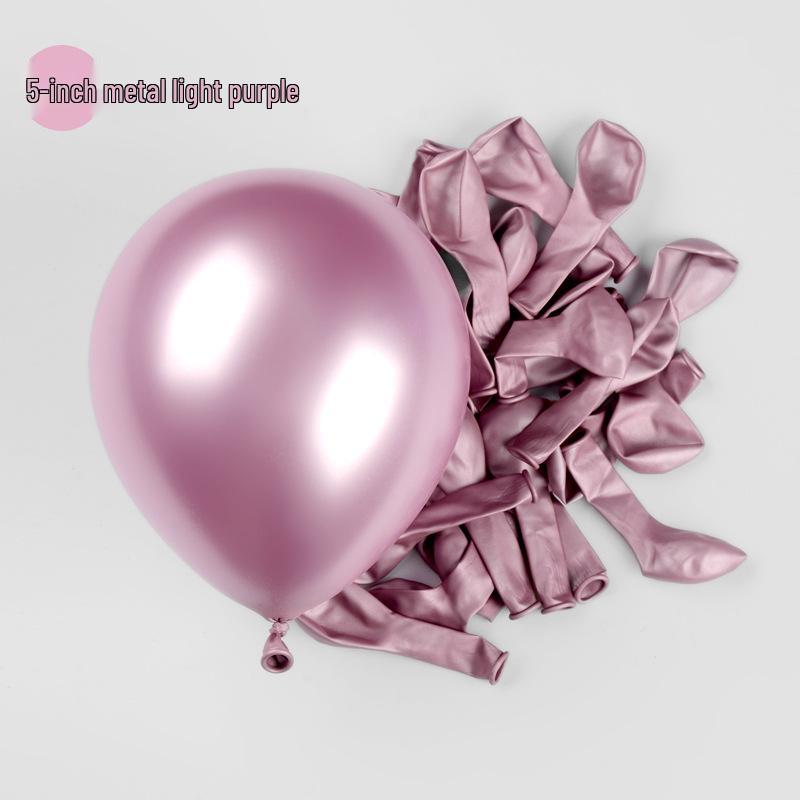 Набор из 100 штук 5-дюймовых металлизированных шаров без запаха для детского декора, свадеб и вечеринок по случаю первого дня рождения