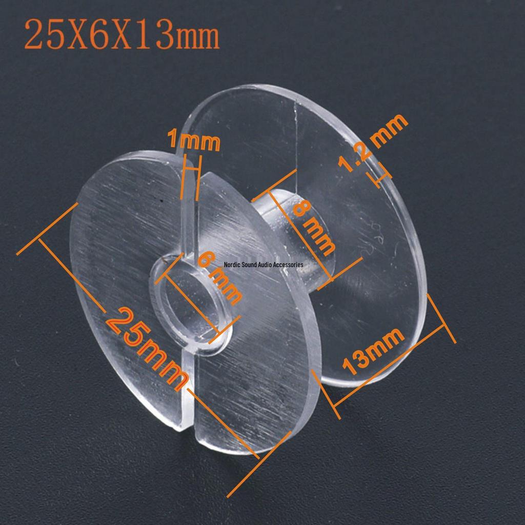 Clear Round Skeleton Plastic Spool Audio Accessory Crossover Hollow Inductor Bobbin Holder