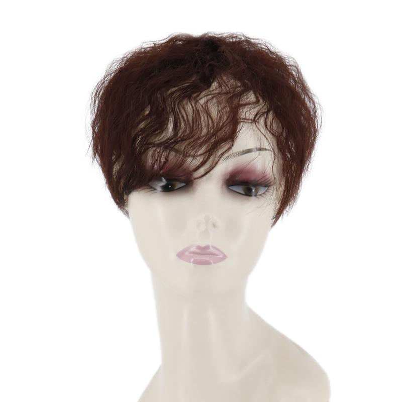 MISS WIG Женские короткие вьющиеся волосы, заколка для парика на макушке, белые волосы, натуральный цвет, черный, коричневый, светлый, для повседневного использования