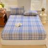 Простыня на резинке в простом стиле с клетчатым принтом, простыня для односпальной/двуспальной кровати, покрывало из нескользящего постельного белья, кувер (Наволочка Нужен заказ)
