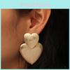 Fashion Gold Metal Women's Casual Heart Shaped Design Earrings For Women Fashion Ol Geometric Design Wedding Gift