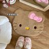 Мультяшный коврик для пола из искусственного кашемира Hello Kitty, впитывающий коврик для ванной комнаты, нескользящий коврик