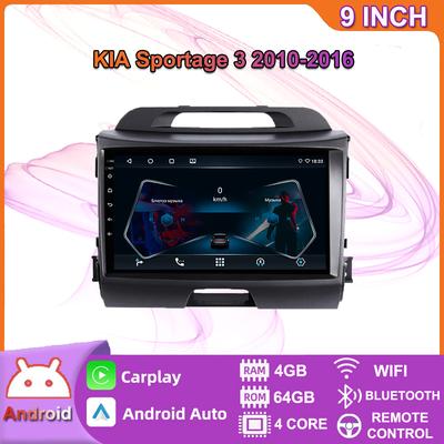 9-дюймовый автомобильный радиоприемник на базе Android Carplay для KIA Sportage 3 2010-2016, мультимедийный видеоплеер, GPS-навигация, WIFI, 4 + 64 ГБ