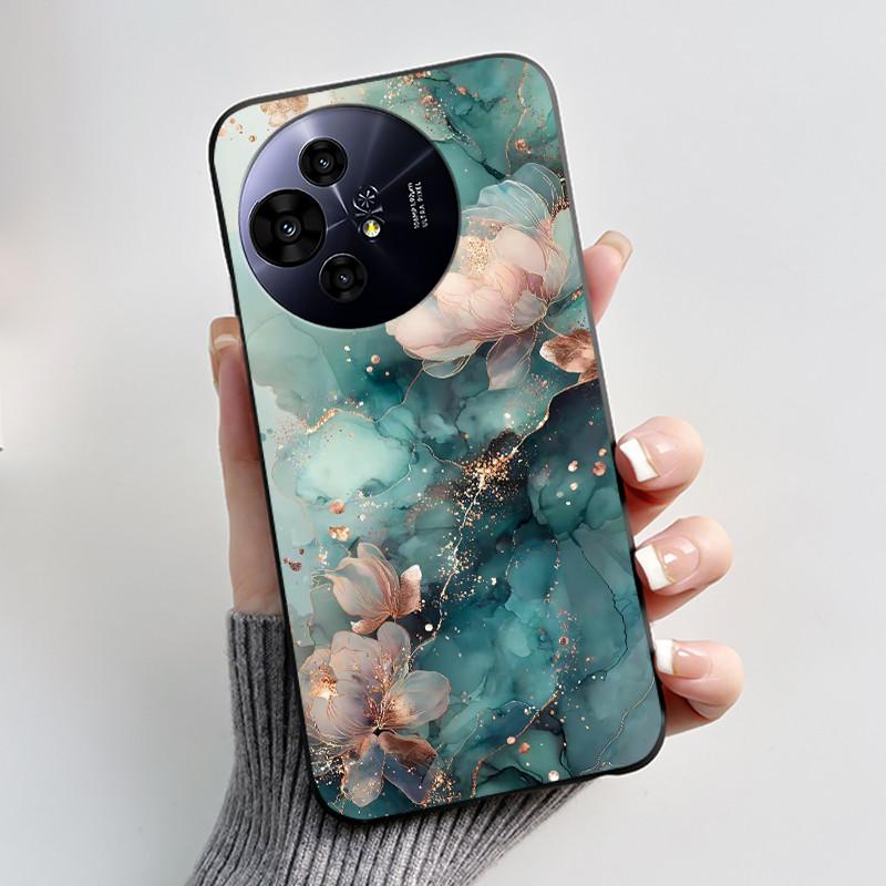 Чехол для TCL 50 NxtPaper 5G / 50 Pro NxtPaper 5G Чехол Роскошный Дракон Милый Крутой Мальчики Девочки Черный Матовый Мягкий Силикон Задняя Крышка