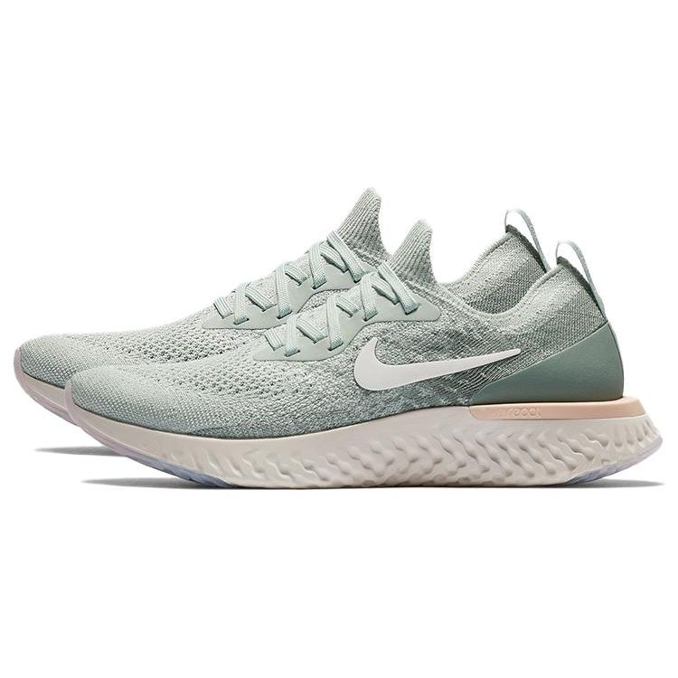 Nike Эпические женские кроссовки React Flyknit Mica Green Light-Silver-Sail AQ0070-009
