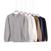 Autumn and Winter New Cotton Crew Neck Sweater Solid Color Loose Casual Men's and Women's Tops
