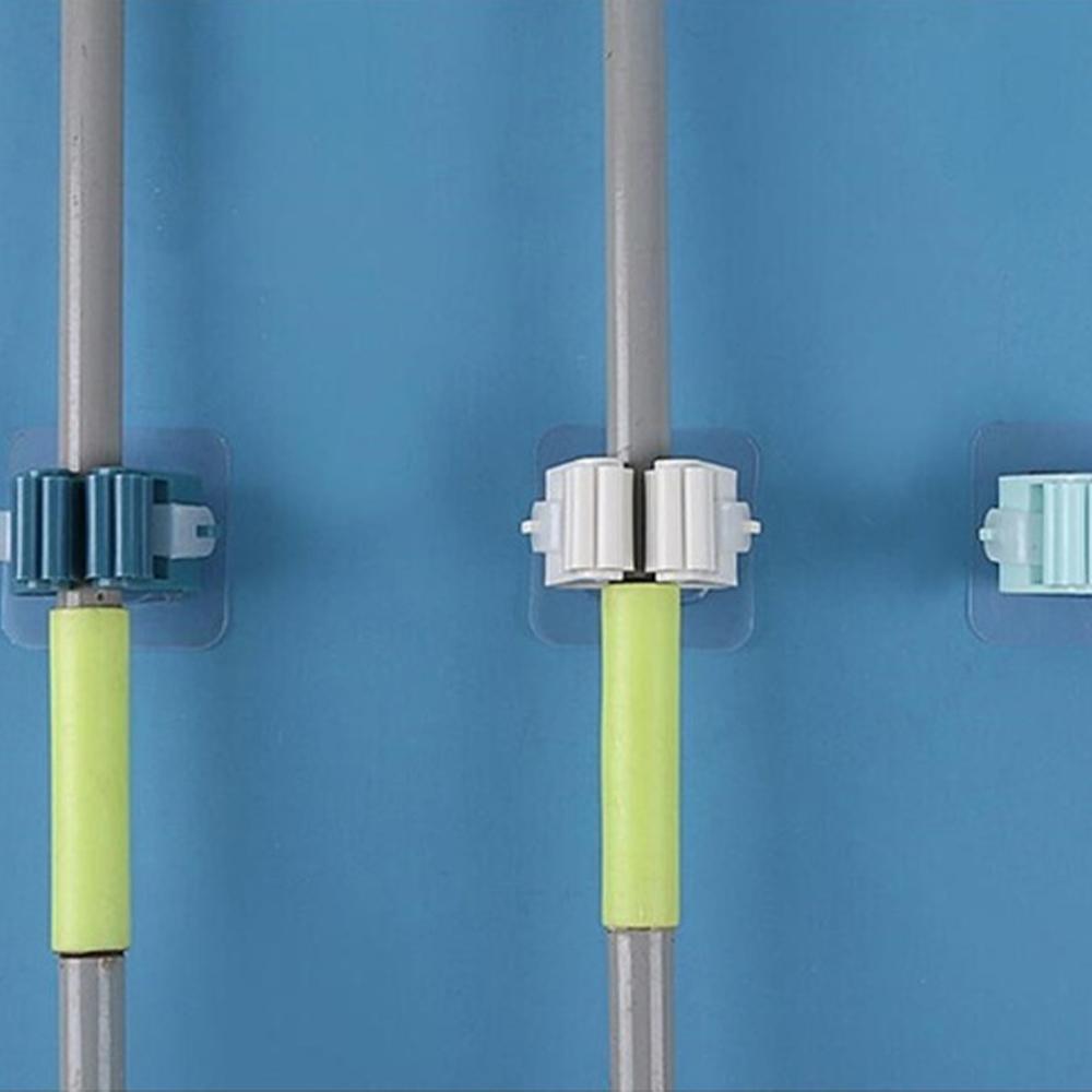 4/2PCS Держатель швабры Настенный Ванная комната Щетка Клипса Вешалка для кистей Стеллаж для хранения для кухни Ванная комната