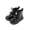 Carter Rabbit Velvet Black Winter Girls' High-Top Leather Boots X4CK013