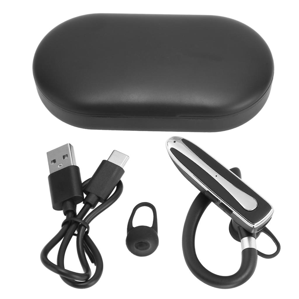 Bluetooth Headset Noise Cancelling Hands Free Built in Mic Single Ear Wireless Earphone for Driving Business Sports
