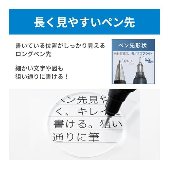 Гелевая шариковая ручка Tombow Mono Graph Light, 0,5 мм, Серый корпус, Черные чернила, Упаковка 5 шт. BJ-MGLE71-5P, Чернила Mono Dry, Игольчатый наконечник высокой точности, Высокая плотность