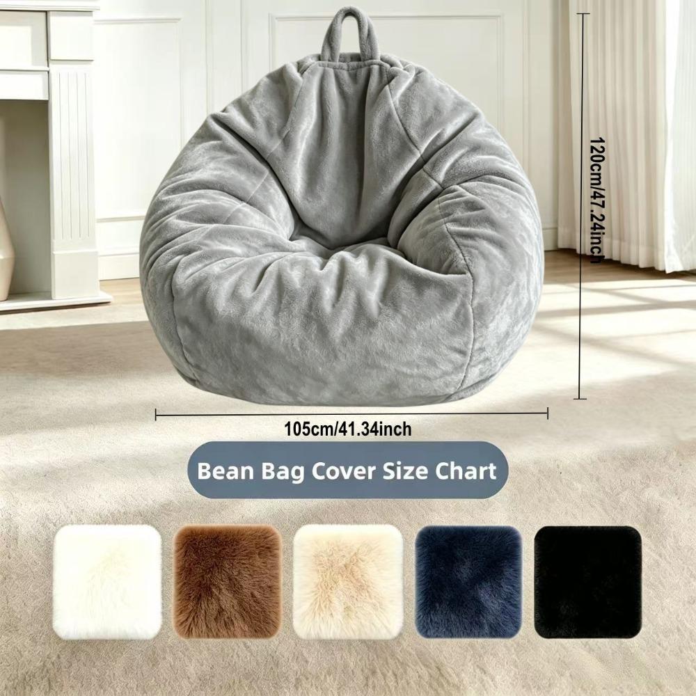 No Filling Bean Bag Chair Cover Washable Lazy Sofa Cover Durable Puff Couch Cover Doll Storage