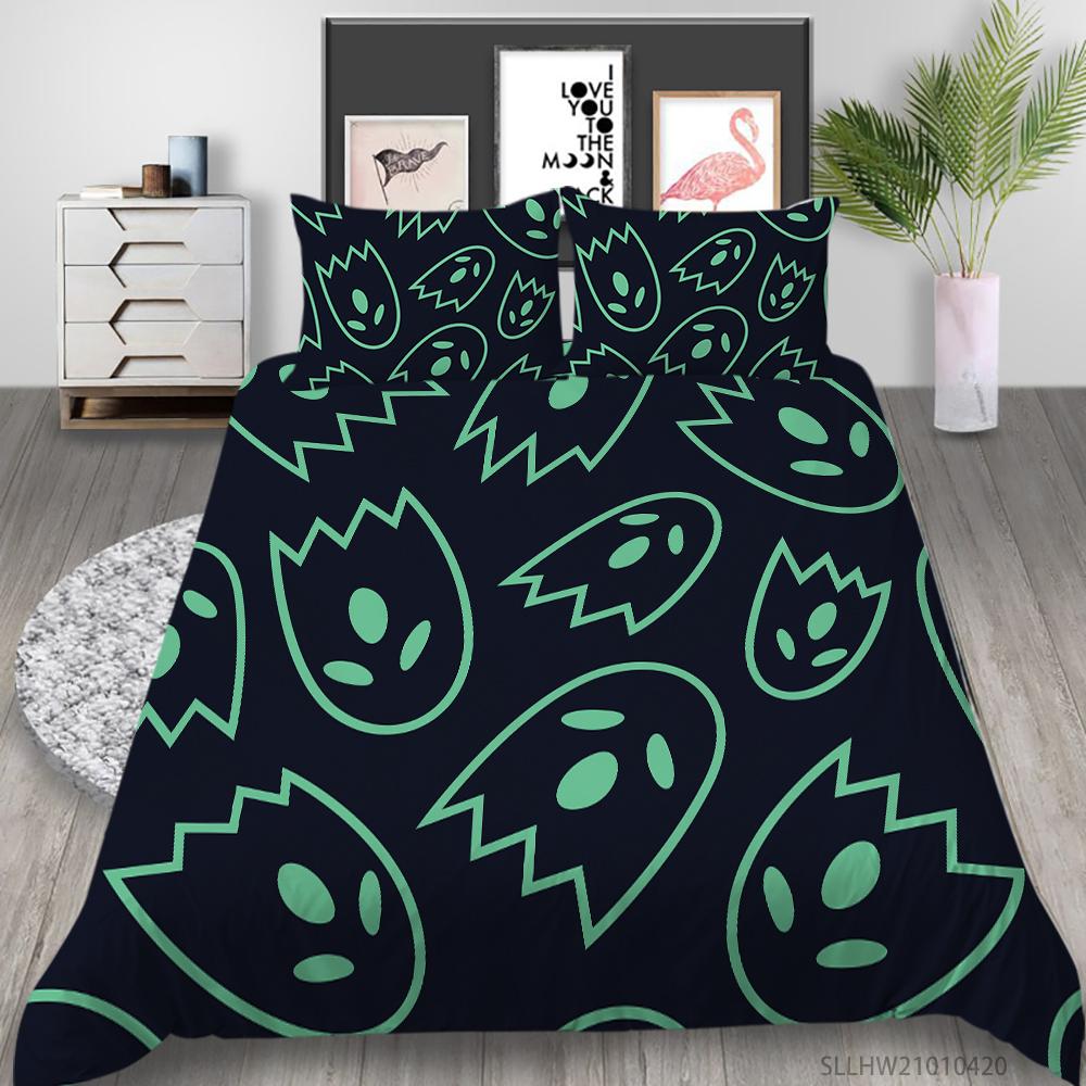 Постельное белье с принтом в виде головы черепа, односпальная двуспальная кровать, полноразмерная персонализированная наволочка с темным узором и пододеяльник 2 или 3 удобных украшения для дома