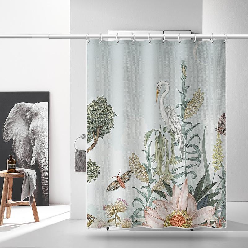 Утолщенная водонепроницаемая занавеска для ванной комнаты, устойчивая к плесени, занавеска для душа, занавеска для душевой перегородки, занавеска для душа, занавеска для ванной комнаты, бесплатная перфорация