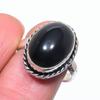 Кольцо из серебра 925 пробы с черным ониксом ручной работы, размер 7,5 t2C04