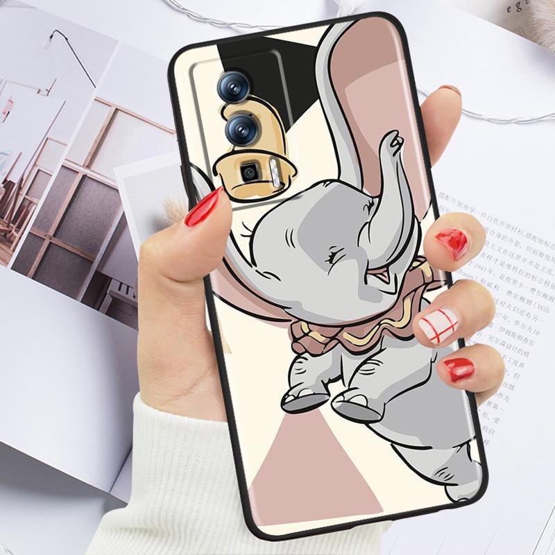 Cute Dumbo Cartoon For Xiaomi Redmi 9A 9C 9AT 10C 9 9T 10 12C 13C 8 12 K60 A1 K50 K40 5G Black Back Phone Case