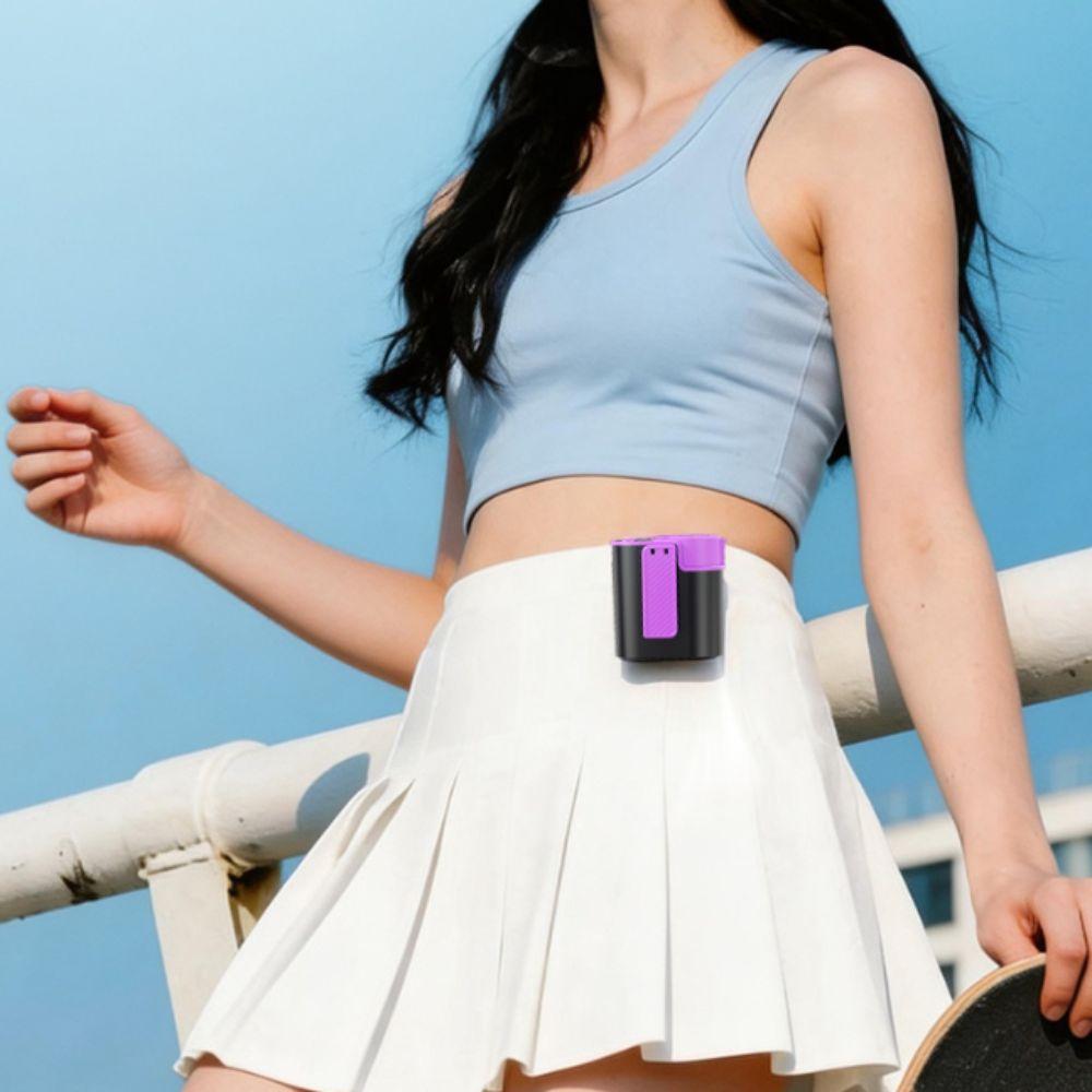 Strong Airflow Waist Clip Fan LED Display Mini Cooling Fan Waist-mounted Fan Evening Trips