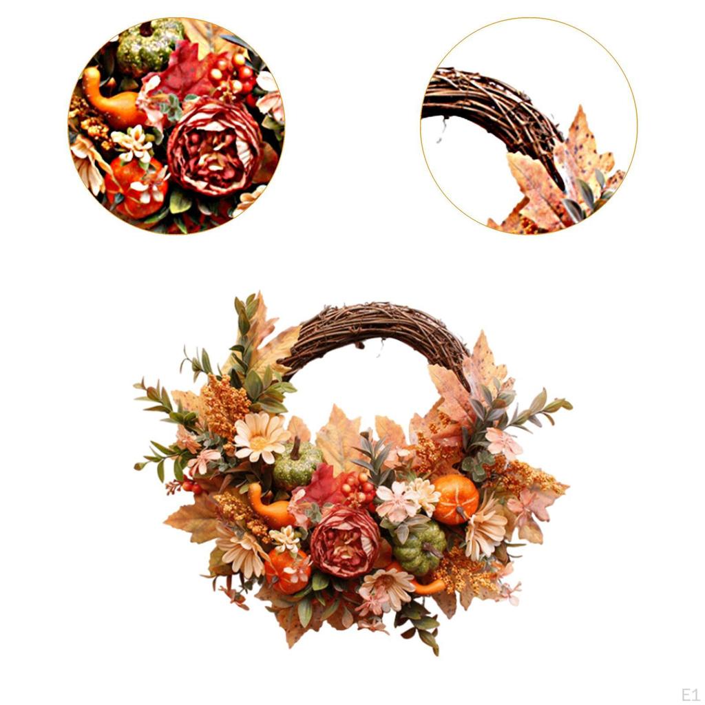 Осенний искусственный венок, урожай на День благодарения, настенная деревенская декоративная наружная тыква осень