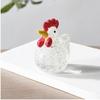 Mini Glass Chicken Figurines Hand Blown Turkey Sculpture Crystal Rooster Statues  Living Room