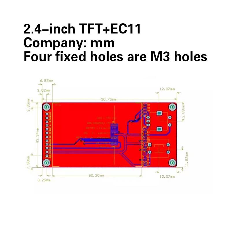 1,8-дюймовый 2,4-дюймовый TFT-дисплей с комбинированным модулем поворотного энкодера EC11 и интерфейсом SPI для Arduino