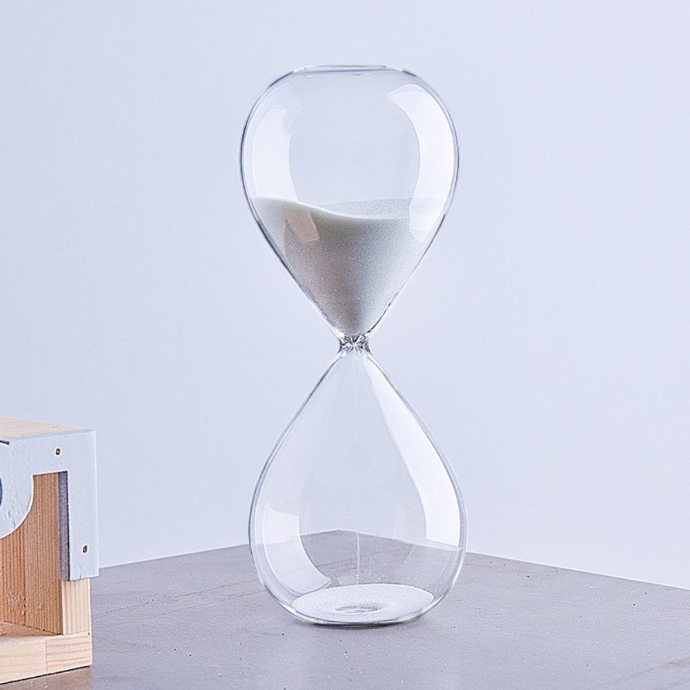 15/30 Minutes Glass Time Hourglass Timer Transparent Crafts Decoration Nordic Glass Droplet Gift