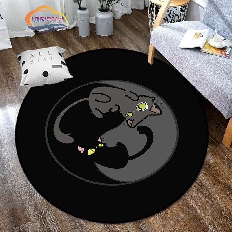 Круглый ковер с рисунком аниме Suzume, декоративный круглый коврик с 3D принтом для детей или девочек, коврик для спальни, гостиной