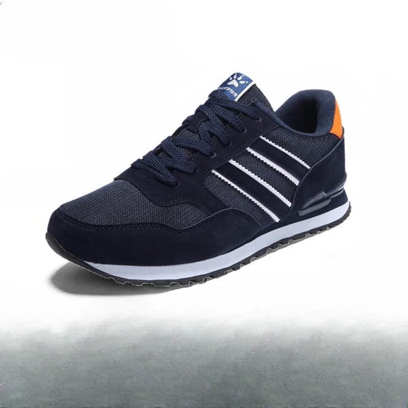 Брендовые мужские кроссовки, легкие кроссовки для бега на открытом воздухе для мужчин, кожаные сетчатые дышащие спортивные туфли, высококачественные дышащие теннисные туфли