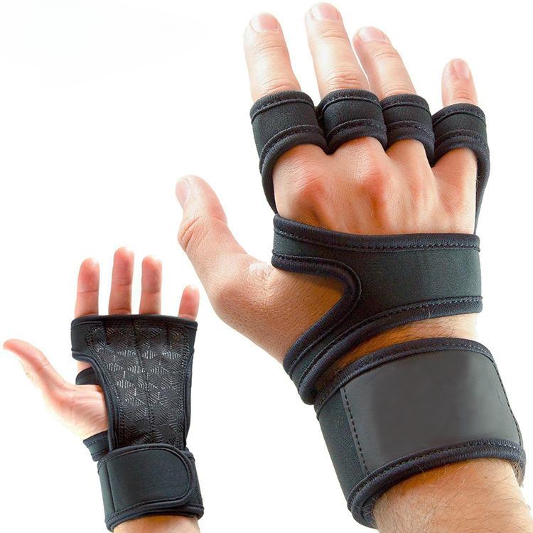 1 Pair Weight Lifting Training Gloves Women Men Fitness Active Body Building Gymnastics Grips Gym Hand Palm Protector Gloves
