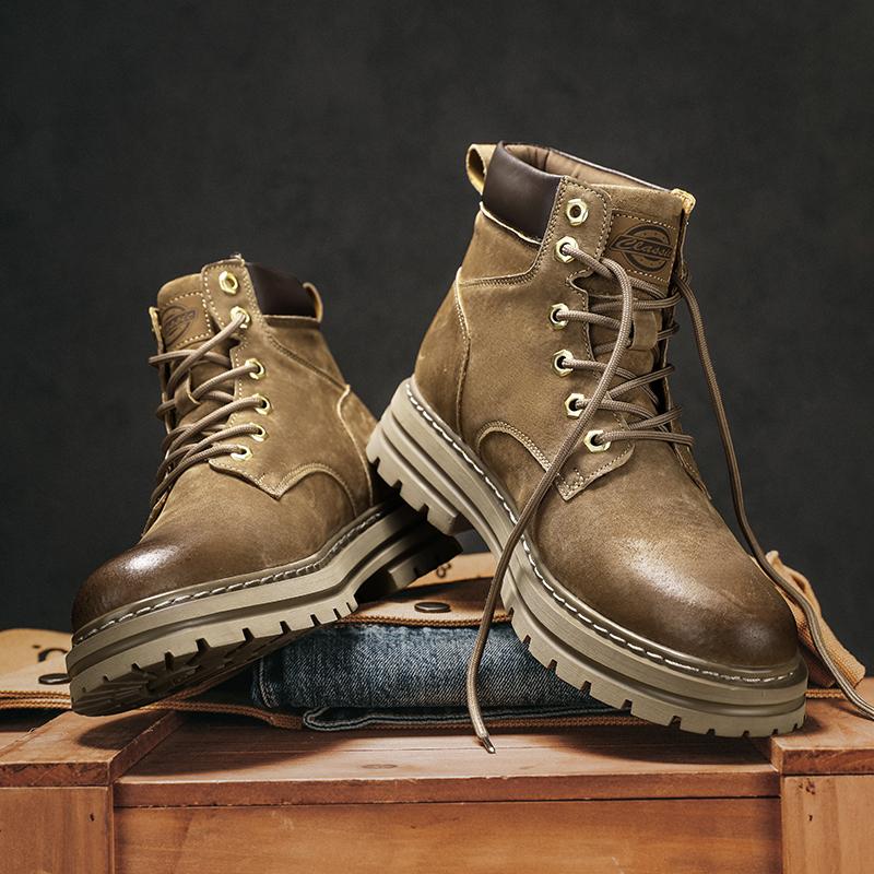 Мужские ботильоны с высоким берцем, короткие зимние ботинки, повседневная обувь из плюша для активного отдыха
