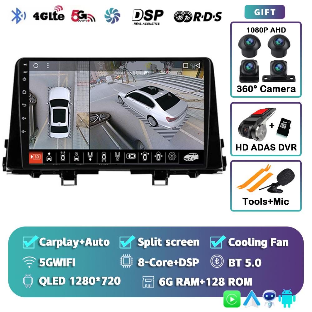 Android 14 Carplay WIFI+4G Для KIA PICANTO Morning K 2016 2017 2018 2019 Автомагнитола Autoradio Мультимедийный Плеер Навигация Стерео
