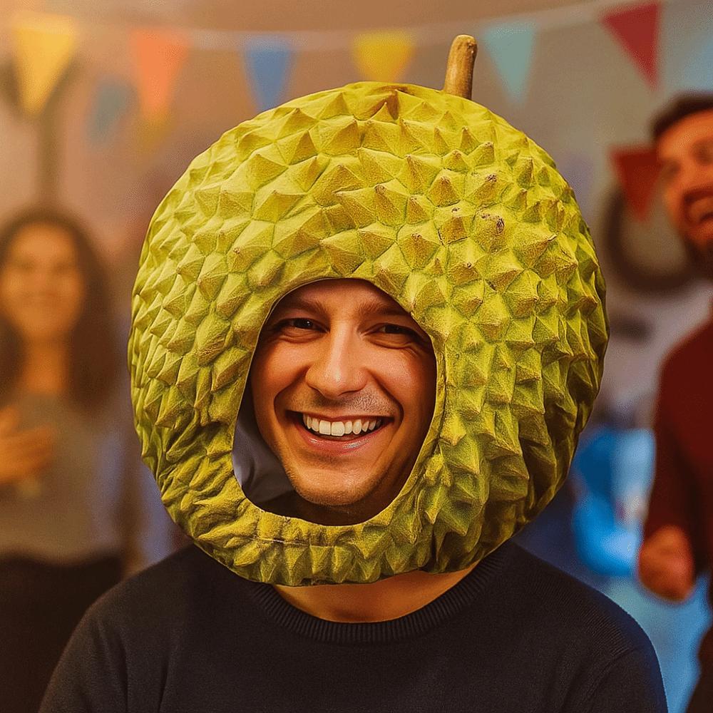 Funny Simulation Durian Hat Soft Cartoon Plush Hat Creative Durian Headgear Cross-dressing Shows