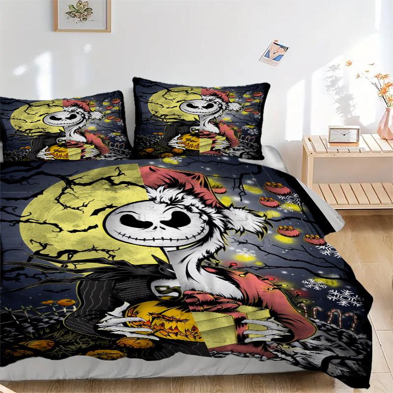 3Pcs Nightmare Before Christmas Bedding Sets For All Sizes New 3D Printed Bed Cover Comforter Duvet Cover Pillowcase Bedroom Decoration