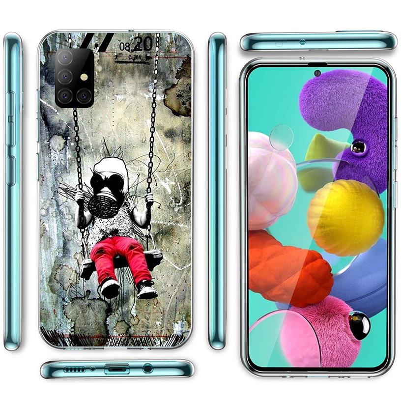 Чехол для телефона Street Art Banksy Graffiti для Samsung Galaxy A52 A32 A22 A12 A51 A31 A50S A30S A20S A10S Note 20 Ultra 10 Plus S10 A