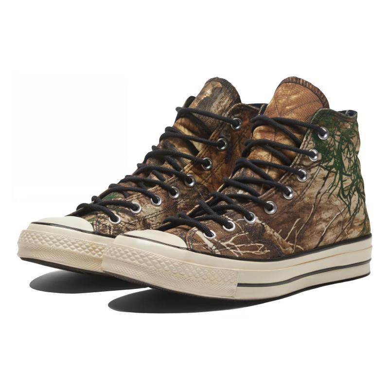 Converse 1970-е годы Высокие Дышащие Заворачивающиеся Легкие Канвасовые Полуботинки Унисекс Темно-коричневый