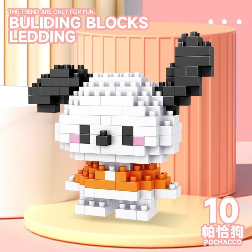 Cartoon Anime Building Blocks Figure Small Particles Assembled Building Bricks Puzzle Toys For Kids Gifts