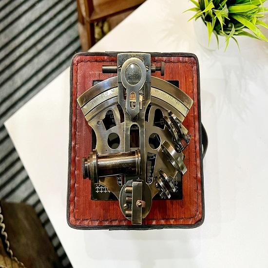 Working Sextant, custom engraved gift, brass sextant, Working Compass, gift for father, man anniversary gift, Christmas gift for son