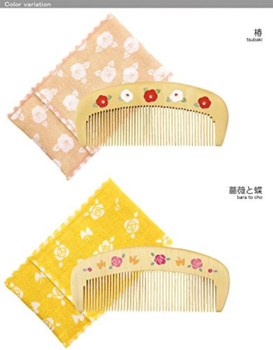 Увлажняющий футляр для расчески для ресниц Kurochiku Tsubakido, расческа из шерсти кролика Сакура, 1 шт. (х 1)