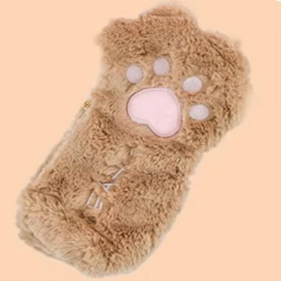 1 шт., осенне-зимний стиль, милый пушистый кошачий лапчатый плюшевый пенал, кавайный студенческий канцелярский мешок для ручек, школьные принадлежности для девочек