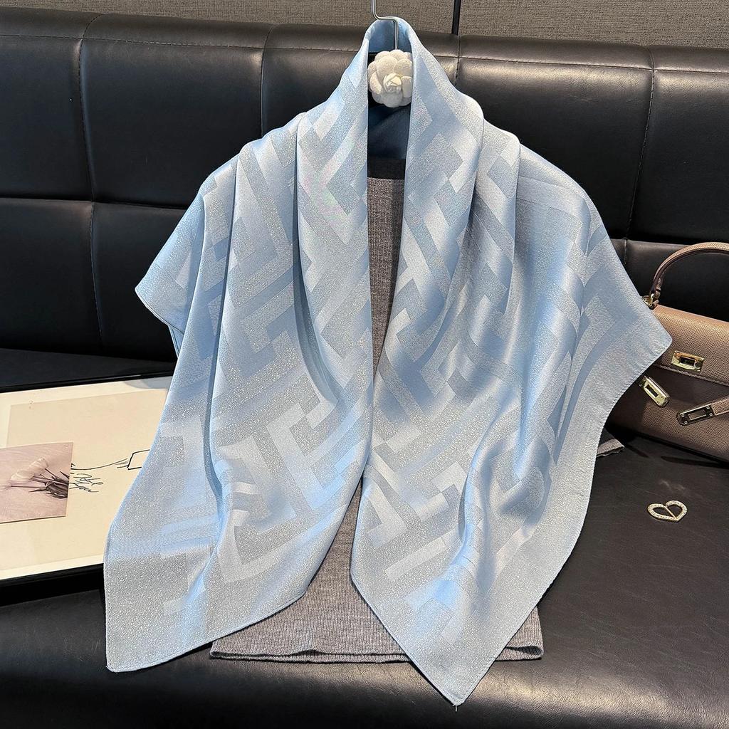 New Women Fashion Silky Kerchief Shawl Ethnic Travel Scarves Bufanda Jacquard Scarf Printed Decorative Summer Sun Protection