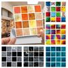 Яркие 10 шт. Наклейки на кухонную плитку с мозаичным узором Самоклеящийся декор для стен