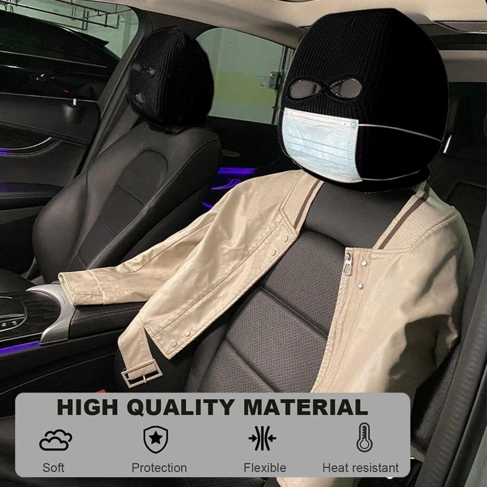Knitting Car Funny Hat Decoration Full Cover Auto Headrest Decor Cover Car Decor