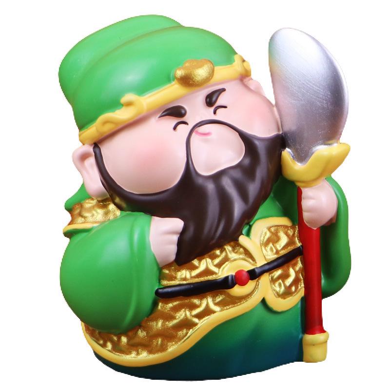 Five-Way God of Wealth Car Console Resin Ornament - Birthday Gift for Friends
