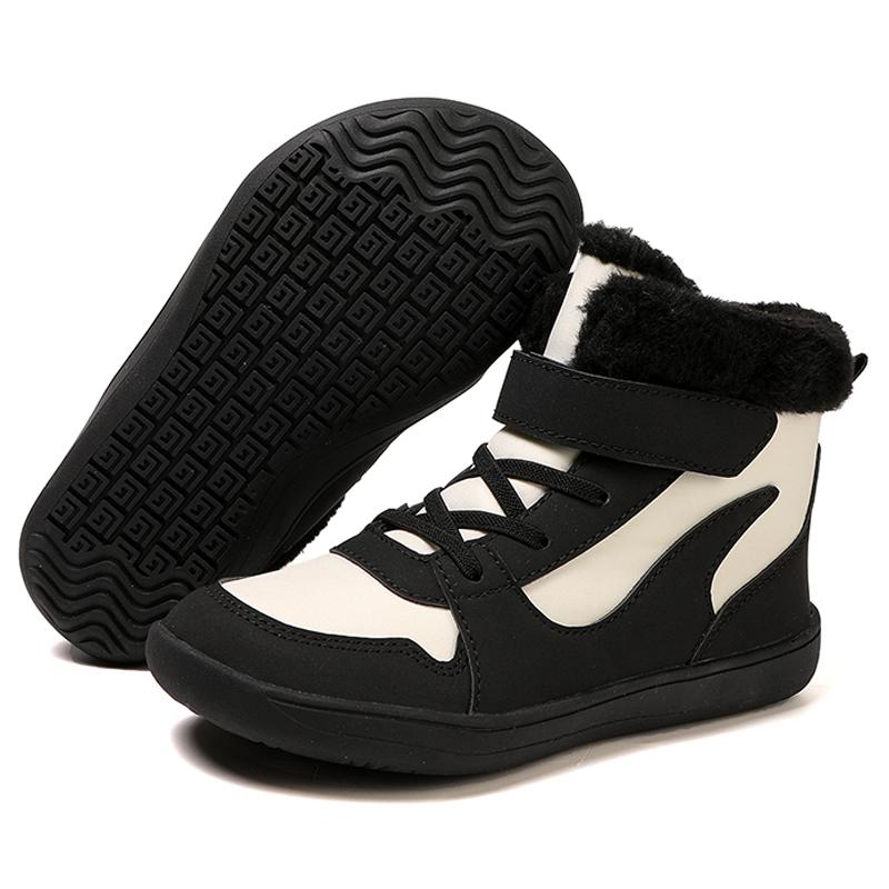 Мода 2024 года, детские зимние сапоги с широким носком для босых ног | Зимние минималистичные кроссовки для мальчиков и девочек | Теплые сапоги для девочек и мальчиков для малышей и малышей