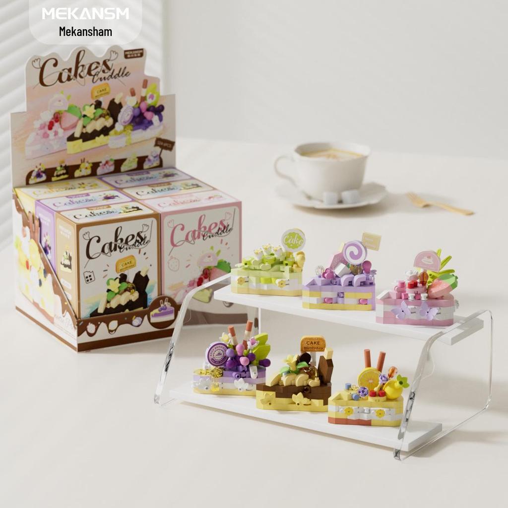 Colorful Triangle Cake Building Blocks - Party Dessert Series Compatible with Lego Ornaments and Gifts