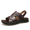 Летние мужские брендовые мягкие и дышащие мужские сандалии черные кожаные сандалии мужские уличные коричневые пляжные сандалии для мужчин