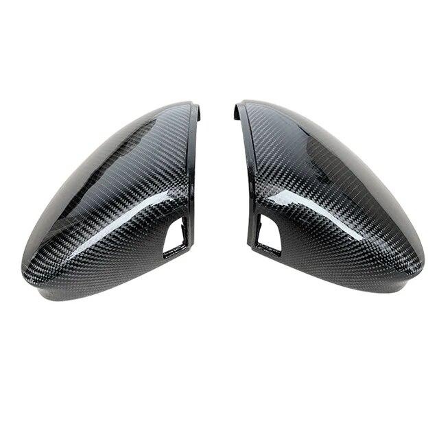 Для Volkswagen Golf MK8 VIII 8 боковых зеркал крышки крышки (Карбоновый вид)   2022 для VW Глянцевое черное крыло заднего вида