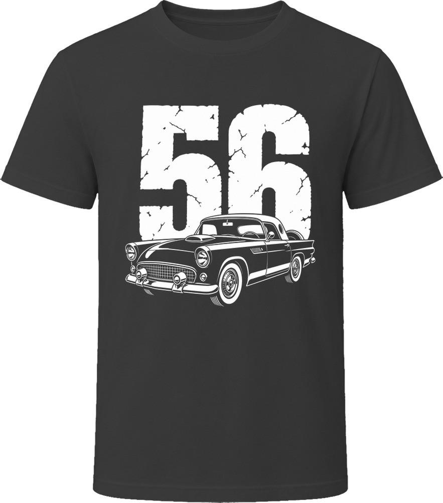 56 Thunderbird Collector Vintage Car Drawing Portrait T-Shirt
