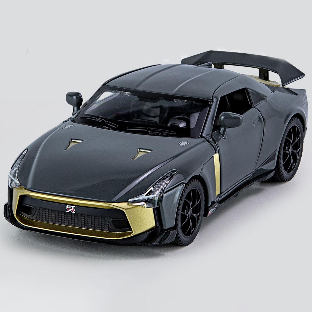 1/32 Scale GTR50 Ares Supercar Diecast Car Model Toy, Pull Back Toy Vehicle with Sound and Light for Kids Toddler Boys Girls Gift Collection